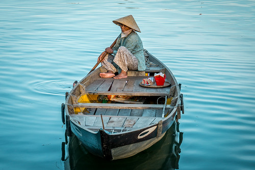 blue vietnam hoian travel boat river landscape contrast color adventure sony hoi an water fishing asia