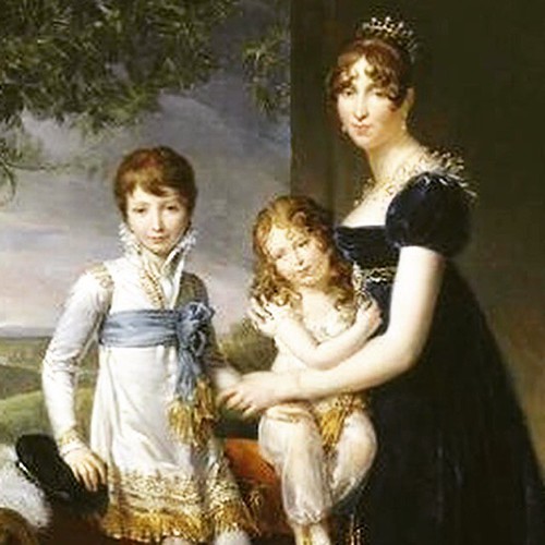 Hortense's son Napoleon Charles (on the left) died of croup not long after this portrait was painted. His death, along with the misery of her marriage, drove her to a catatonic state, to a desire to just die too. Napoleon tried to snap her out of it by ta | by ransomzhamptonscom