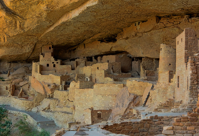 Ancient cliff dwellings in Mesa Verde National Park, Colorado