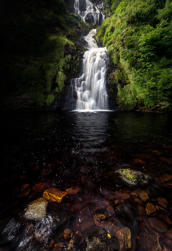 donegal ireland wet redwater nature light stone trees waterfall leefilters water tree landscapes amber isolated cliffs color colour