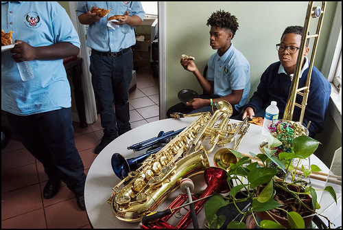 Eisenhower Academy Middle School Brass at Cuttin' Class on September 8, 2016. Photo by Ryan Hodgson-Rigsbee rhrphoto.com