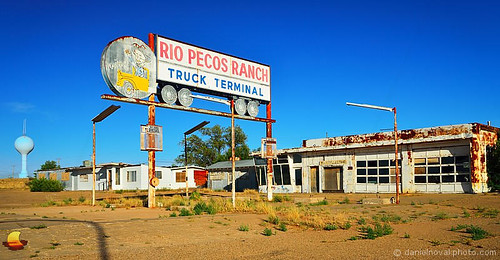 santarosa newmexico unitedstates roadside roadtrip 2013 nm riopecos ranch truck terminal stop route 66 historic travel decay relic bluesky rust