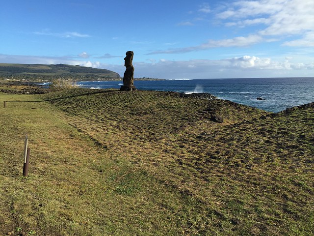 The Ahu Akapu, Hanga Kio'e, Rapa Nui (Easter Island), Chile, Oceania.
