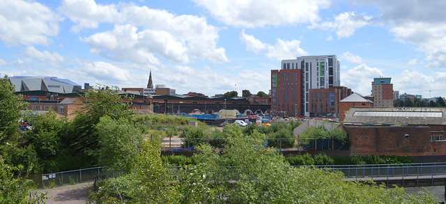 Looking towards Leicester City centre
