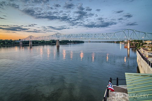 sunset downtown ky elevated ohioriver owensboro bluebridge smotherspark glovercary