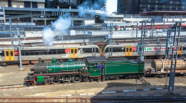 Queensland Rail past and present, steam and electric. Roma Street Railway Station.