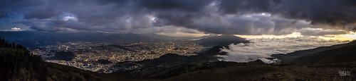 city sky mountains clouds america landscape quito ecuador cityscape south valley latin andes latam