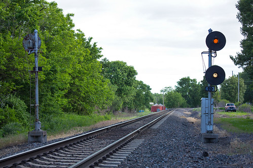 Approach Restricting | BNSF 588 West has a yellow-over-lunar… | Flickr