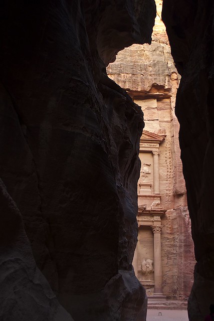 First view on entering Petra, The Treasury