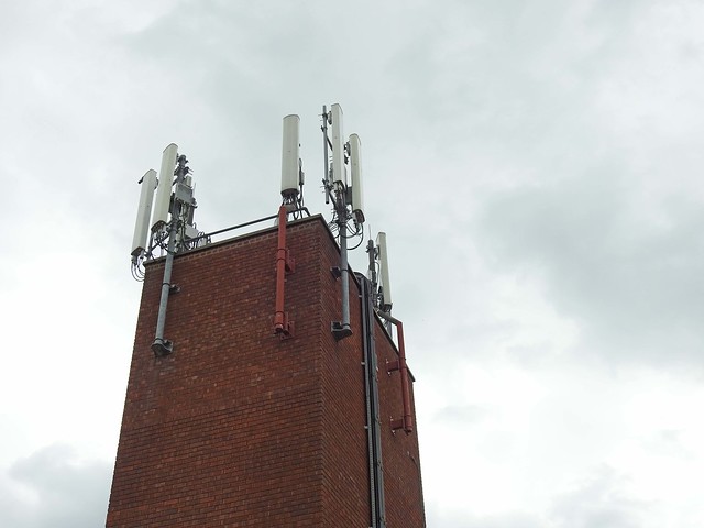 Mobile Phone Antennae Array, Castle Shopping Centre, Trowbridge, Wiltshire 13 June 2018