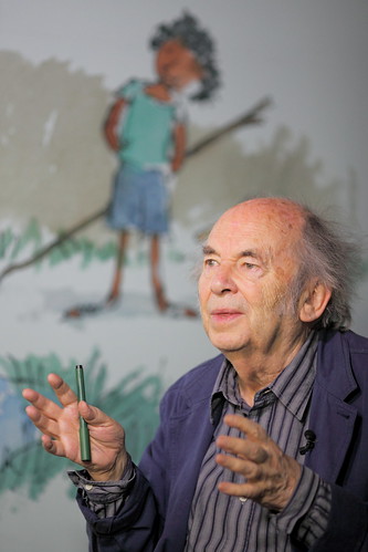Quentin Blake at the Zoology Museum, 11 Jul 2016