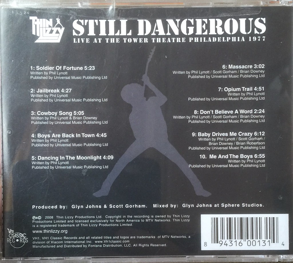 Thin Lizzy - Still Dangerous - Live At The Tower Theatre Philadelphia 1977 - CD / Compact Disc