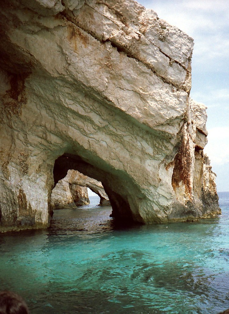 Zakynthos June 1983 | Rocky formations and blue caves at Ski… | Flickr