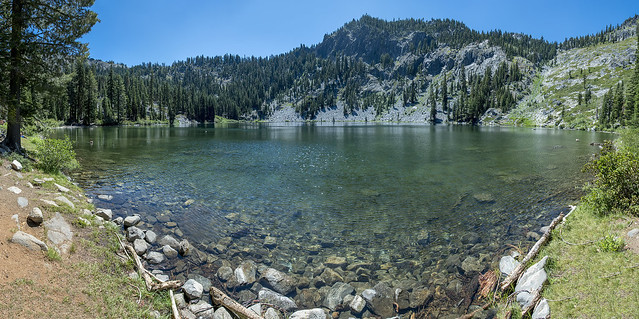 23-photo photomerge of Trail Gulch Lake