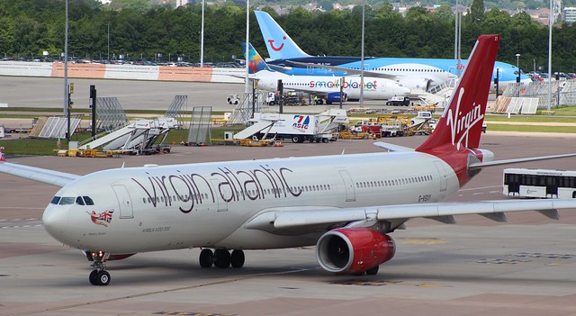 Airbus A330: 1195 G-VSXY A330-343 Virgin Atlantic Manchester Airport