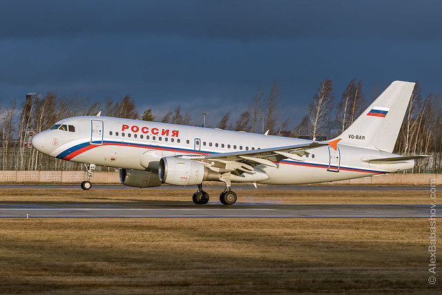 Airbus A319 VQ-BAR of Rossiya