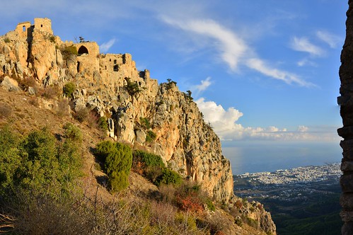 castle cyprus landscape northerncoast northerncyprus panorama seascape sthilarion turkishoccupiedcyprus