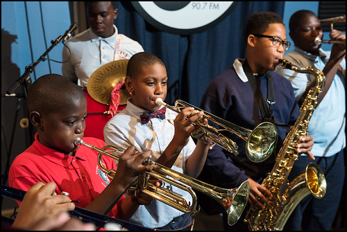 Eisenhower Academy Middle School Brass at Cuttin' Class on September 8, 2016. Photo by Ryan Hodgson-Rigsbee rhrphoto.com