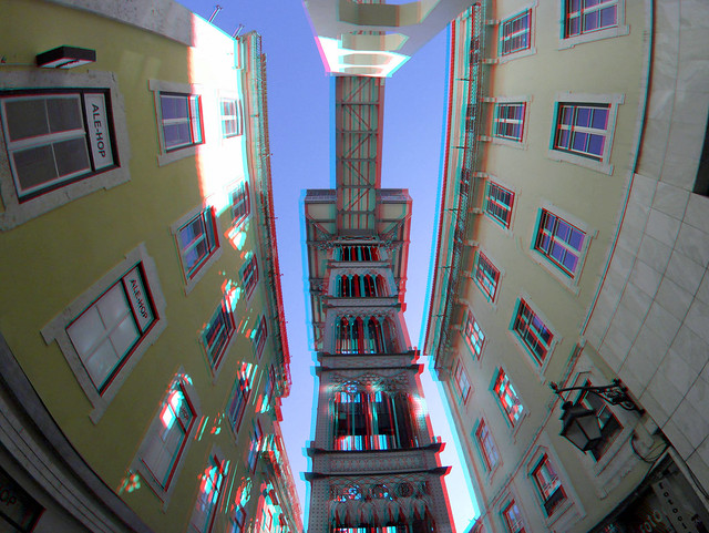 Lissabon Elevador de Santa Justa 3D GoPro