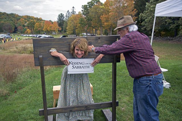 MHS pillory at Bauer Park Fall Festival