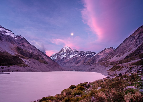 ankh blue caldwell hooker hookerlake lake mountain mtcook newzealand norwester purple southisland sunset water