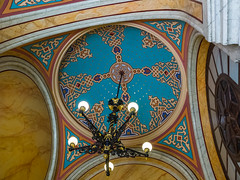 Vault and Chandelier in the Vestibule in the Dohány Street Synagogue