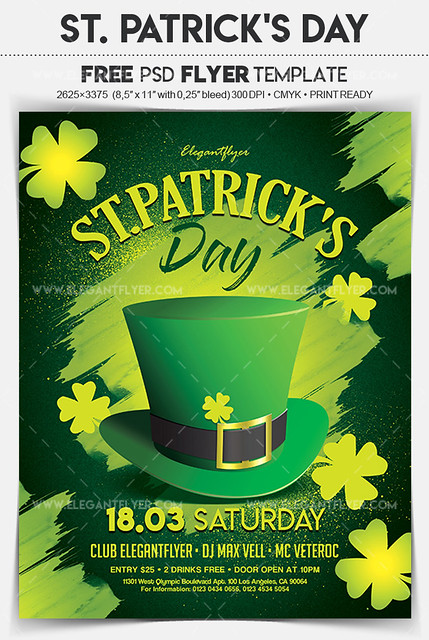 St. Patrick’s Day – Free Flyer PSD Template + Facebook Cover
