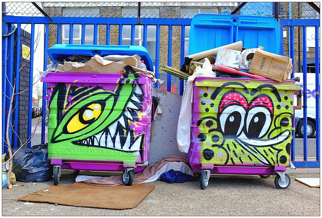 Graffiti (Rowdy & Paul Insect (Pins)), East London, England.