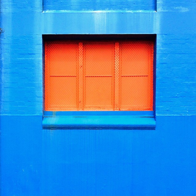 Orange in blue