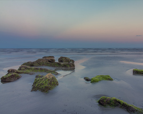 galveston galvestonisland galvestontx texas tx raulcano canon canon70d beach seawall rocks moss mossy sunset twilight summer 2016 summer2016