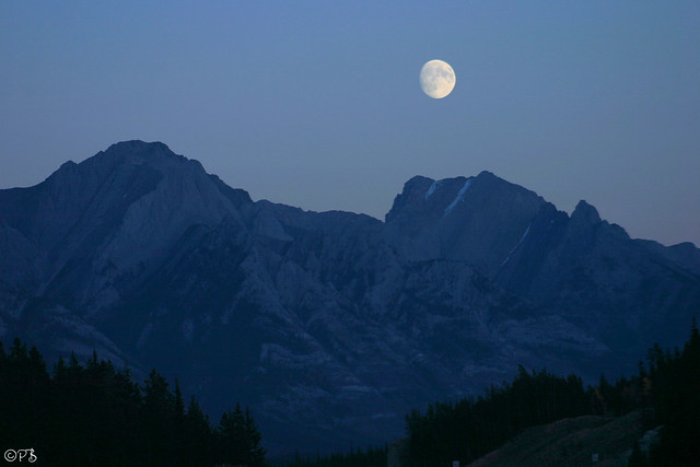 Full Moon over the Rocky Mountains
