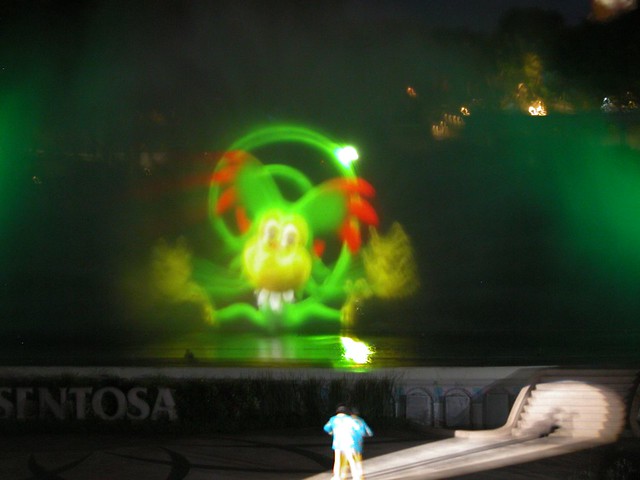 Fountain Show in Sentosa, laser
