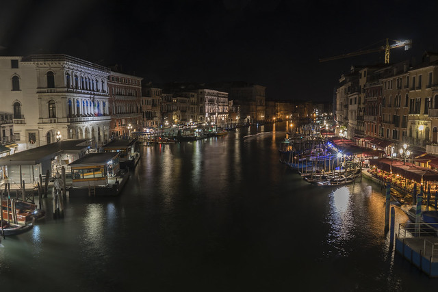 Night on the Venice lagoon