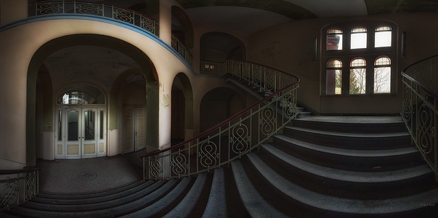 abandoned main stairs