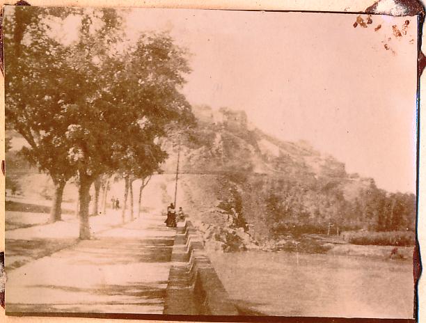 Olmos negrillos del Paseo de la Rosa en Toledo en 1898. Fotografía de un anónimo francés.