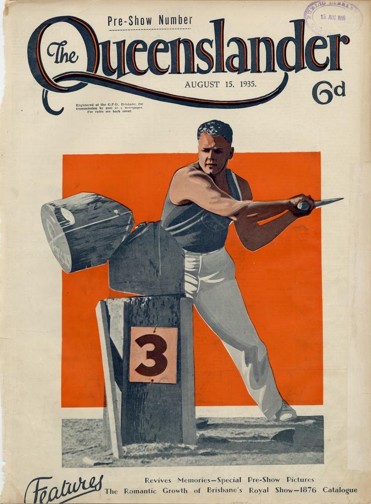 Illustrated front cover from The Queenslander, August 15, 1935