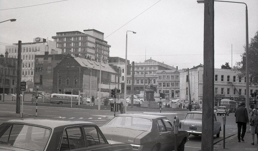Crawford Street, near Queen’s Gardens looking towards the Dowling Street carpark c1970s