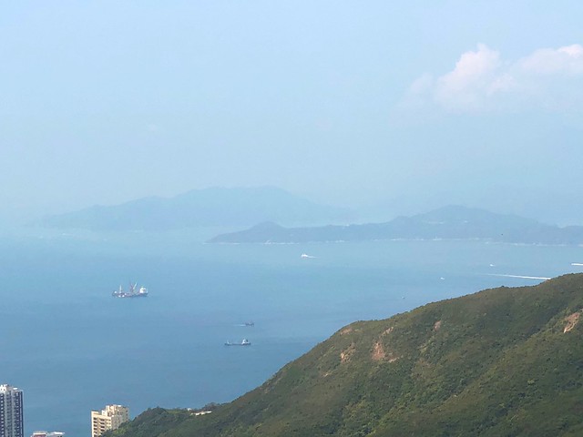 Distant mountains in Hong Kong.