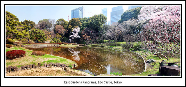 Panorama of The East Gardens of the Imperial Palace, Tokyo