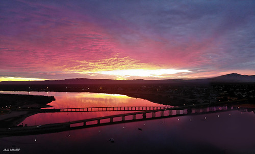 drone aerial sunrise port augusta