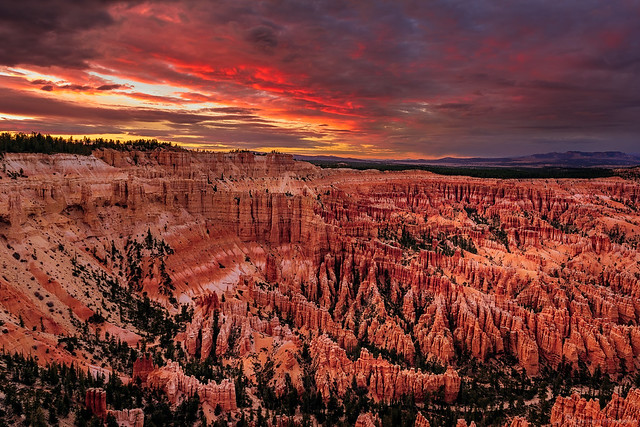 Sunset Clouds Over Bryce Canyon