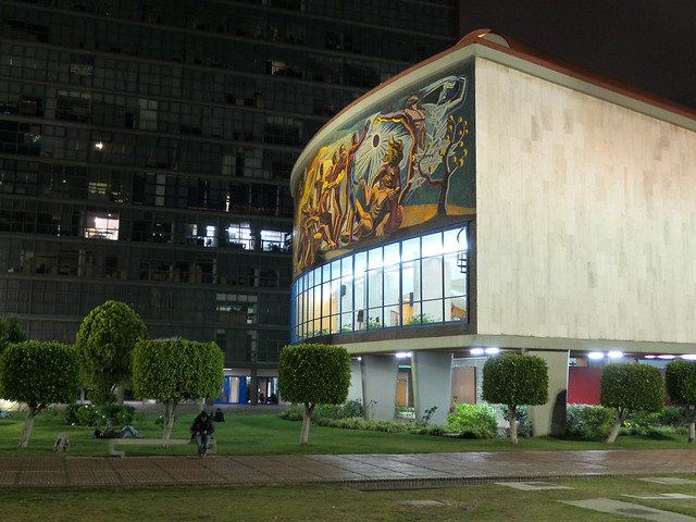 Architecture in the University (UNAM) at Night