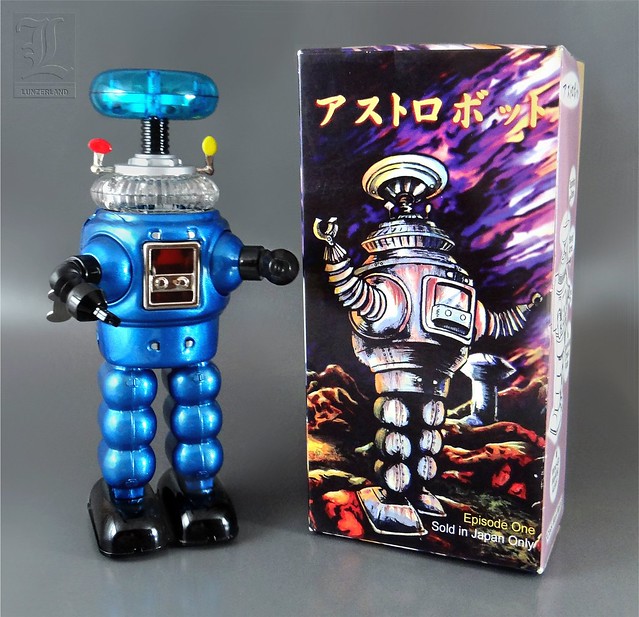 LOST IN SPACE ROBOT YM-3 Blue Version tin wind-up with BOX by Robot island