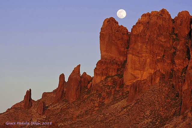 Superstition Mountain Moonrise