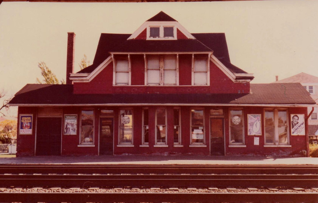 The old Brookfield Burlington train station back in 1965.