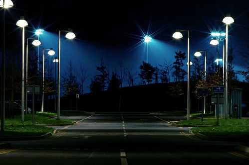 Car park at night