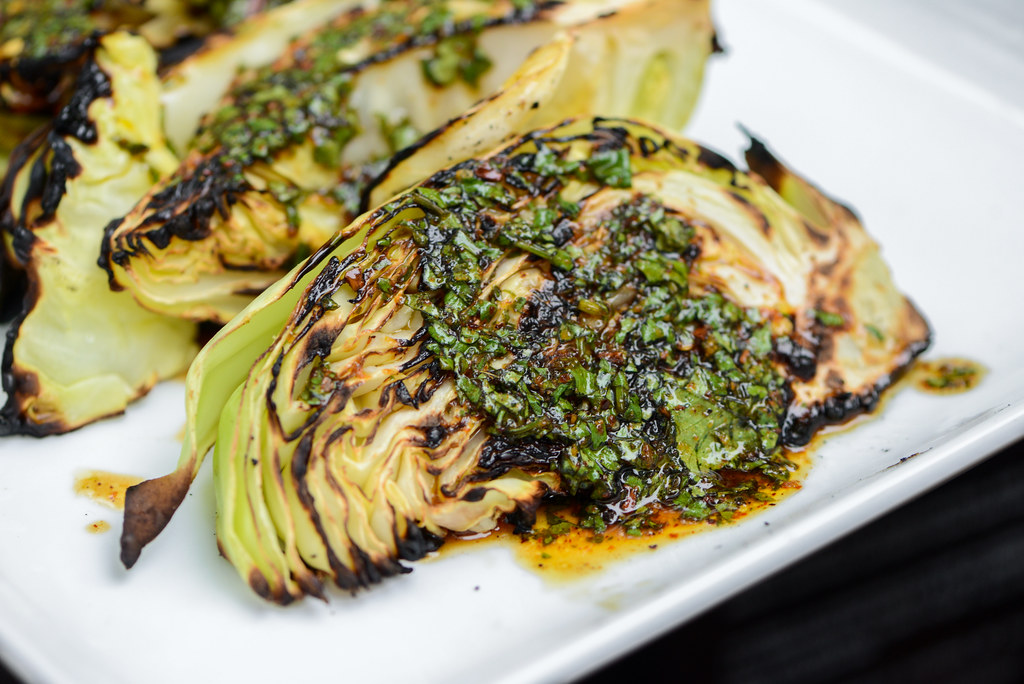 Grilled Cabbage with Chili-lime Dressing