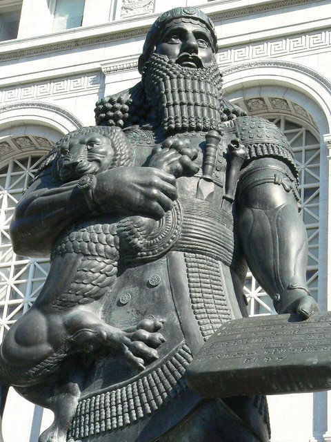 Statue of Ashurbanipal outside the Asian Art Museum 3