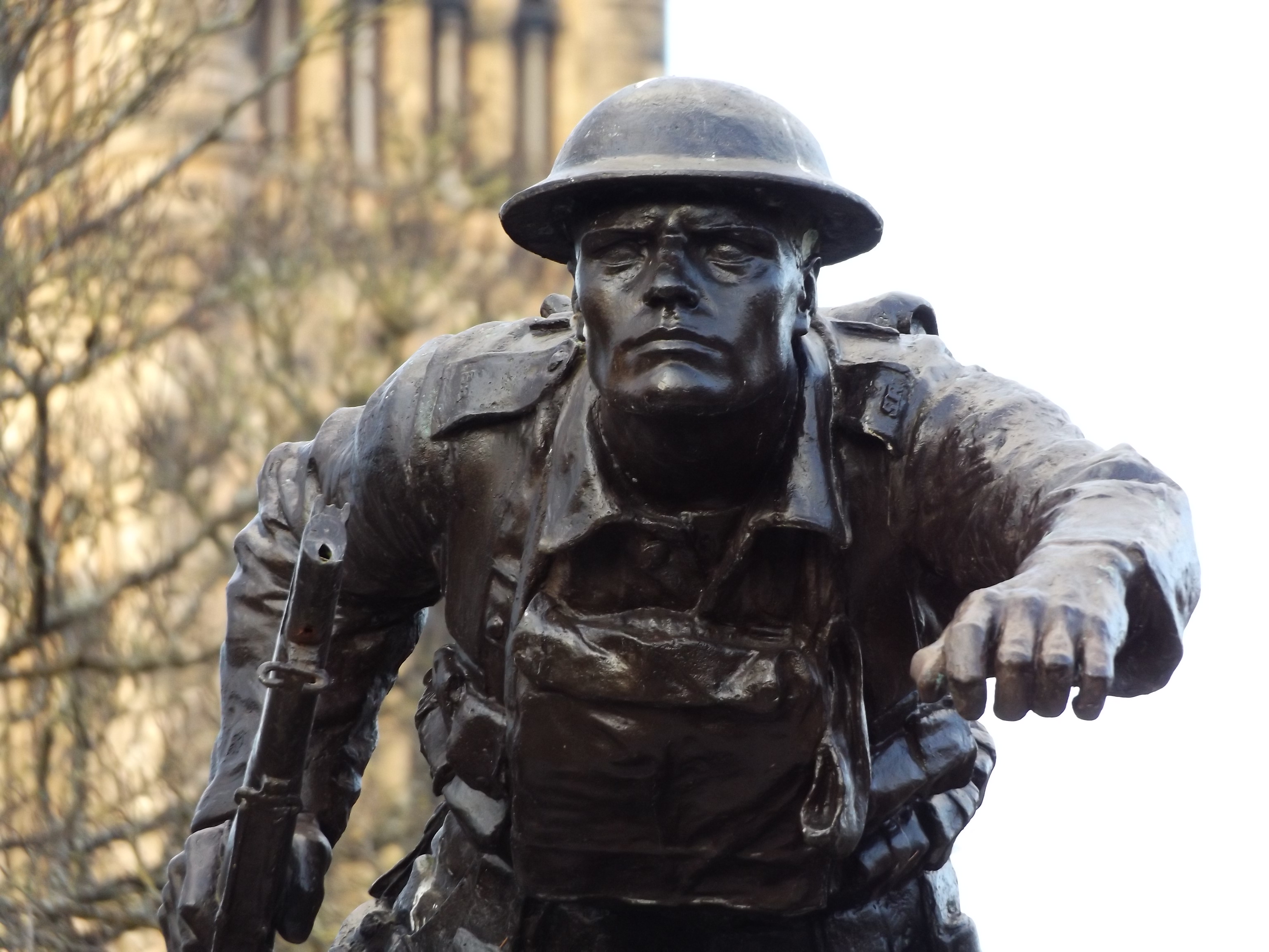 Cameronians War Memorial, Kelvingrove Park, Glasgow, 1 April 2018