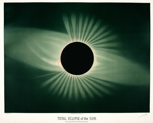 Total eclipse of the sun from the Trouvelot<br />astronomical drawings (1881-1882) by <a href=